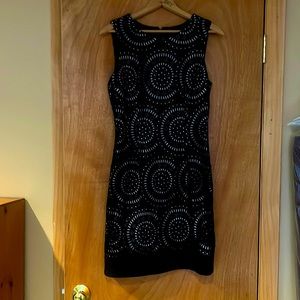 White House Black Market Dress Black and White Pattern